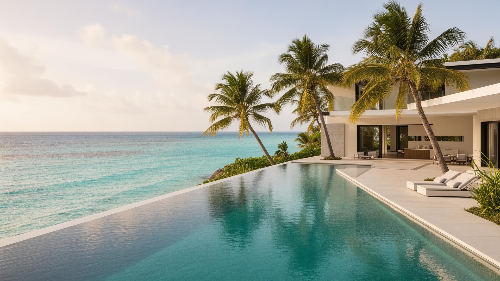Luxury Caribbean villa with infinity pool